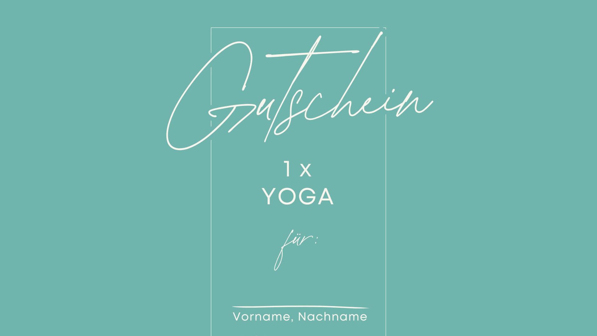 Yoga Gutschein
