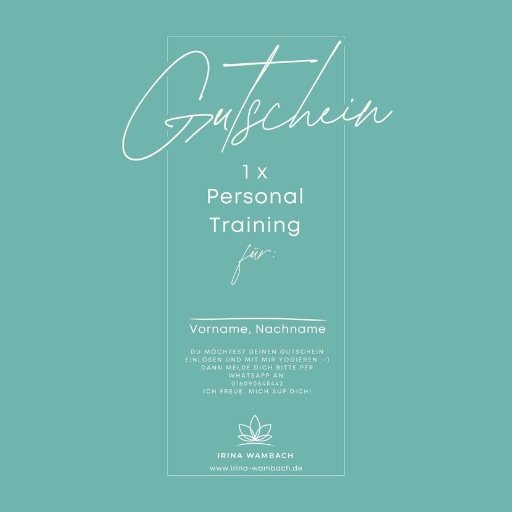 Personal Training Gutschein 60 Min.